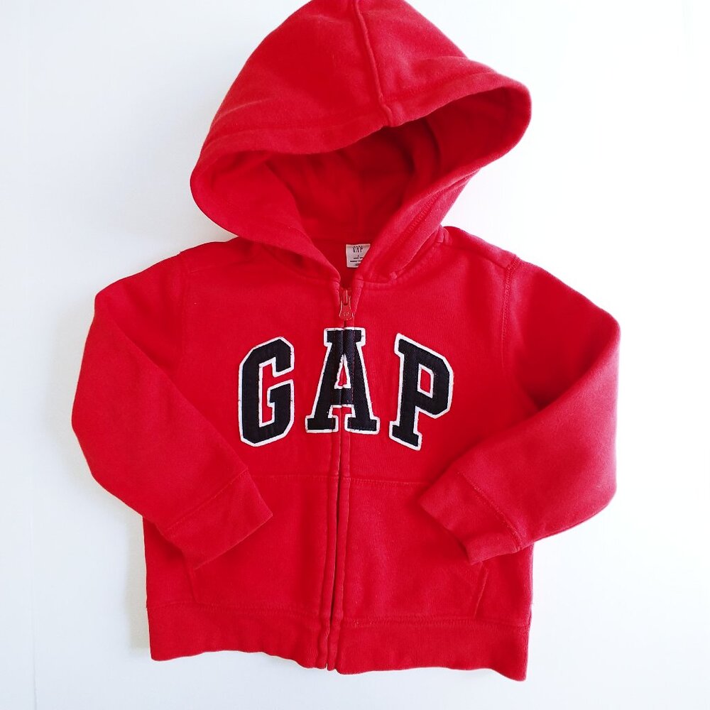 Gap Hooded Zip-Up Logo Sweatshirt 3T